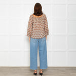 Doen Cream Floral Agotha Top