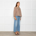 Doen Cream Floral Agotha Top