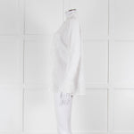 Thierry Colson White On White Print Pyjama Style Shirt