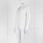 Thierry Colson White On White Print Pyjama Style Shirt