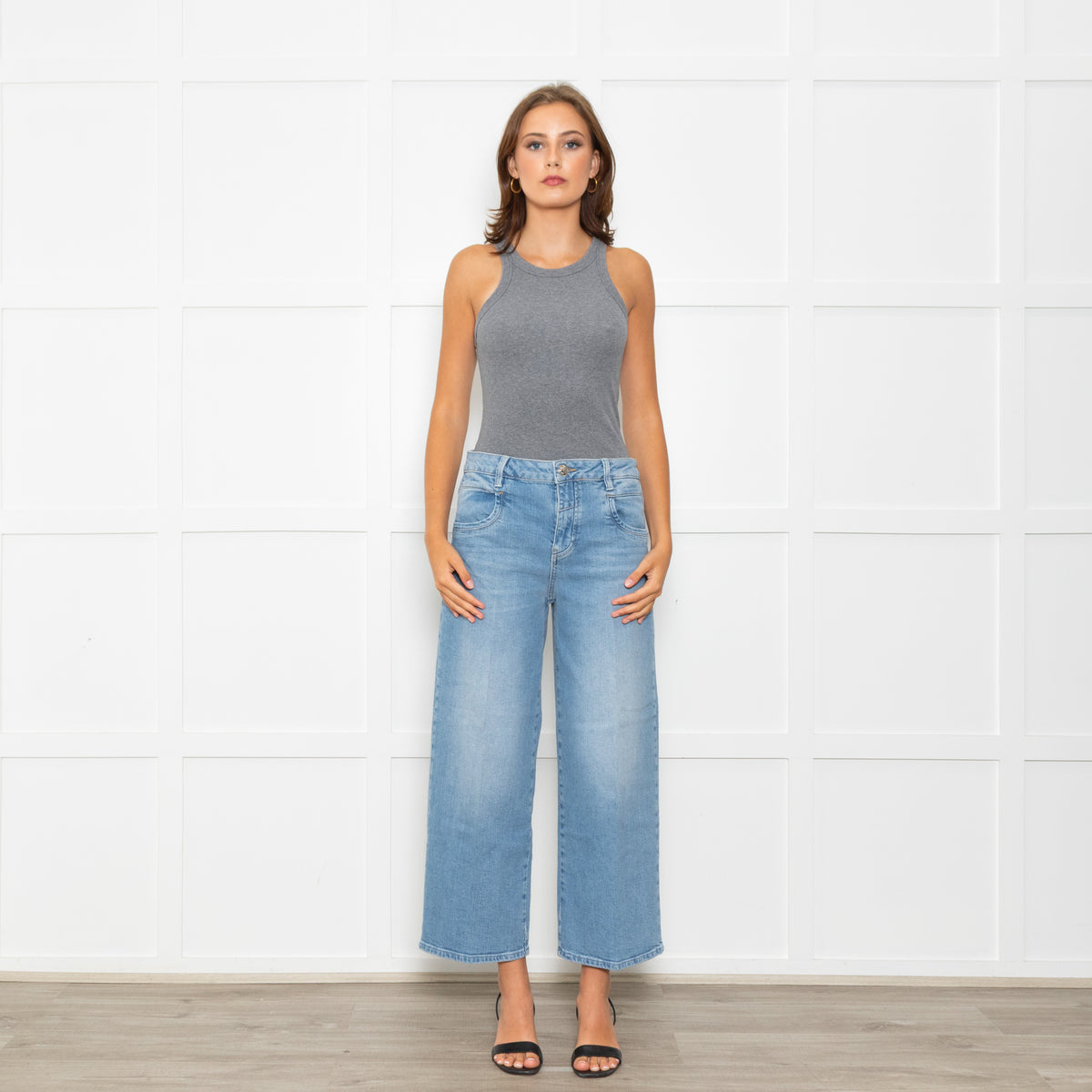 Mos Mosh Blue Callie Belle Wide Leg Jeans
