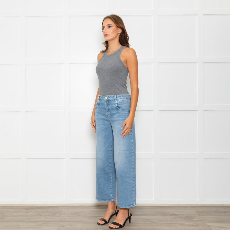 Mos Mosh Blue Callie Belle Wide Leg Jeans