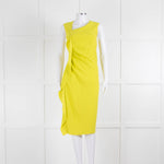 Joseph Lime Green Drape Front Sleeveless Dress