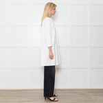 Paule Ka White Grosgrain Coat