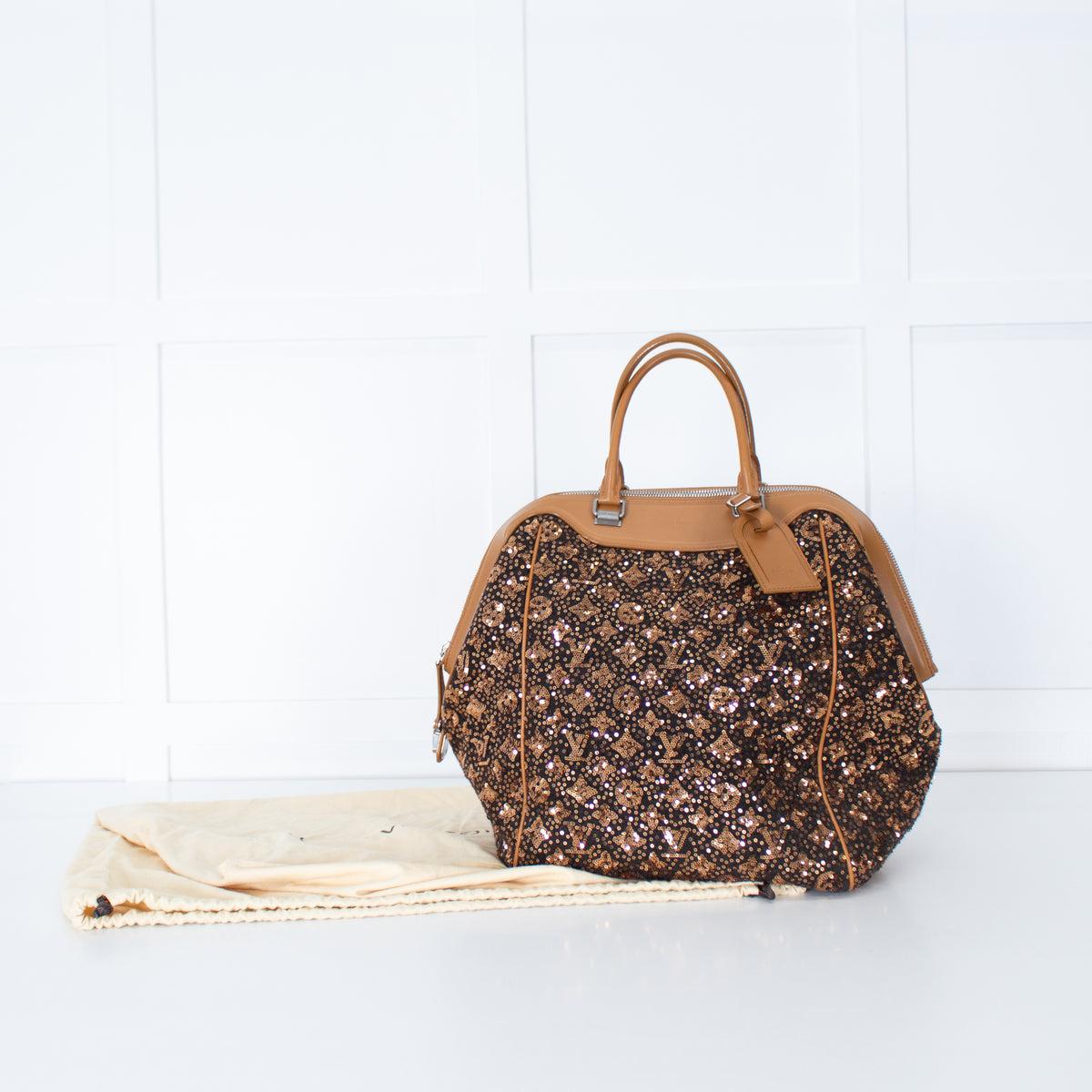 Louis Vuitton Monogram Sequin Sunshine Express North South Gold