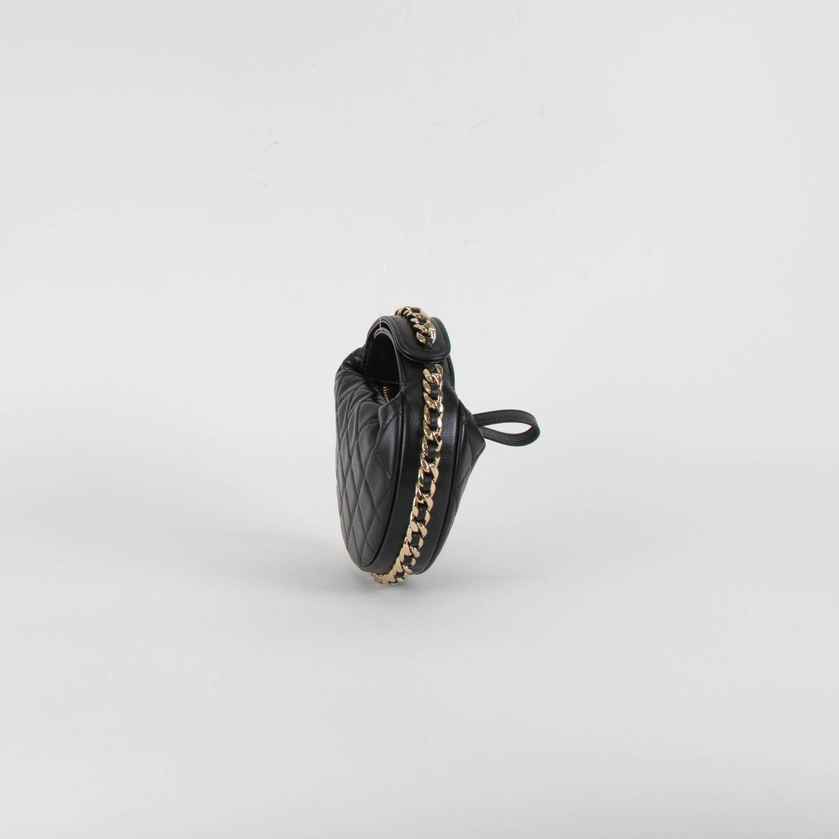 Chanel Black Quilted Mini Hoop Bag