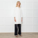 Paule Ka White Grosgrain Coat