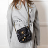 Chanel Black Caviar Leather Vintage Classic Flap Drawstring Crossbody Bag