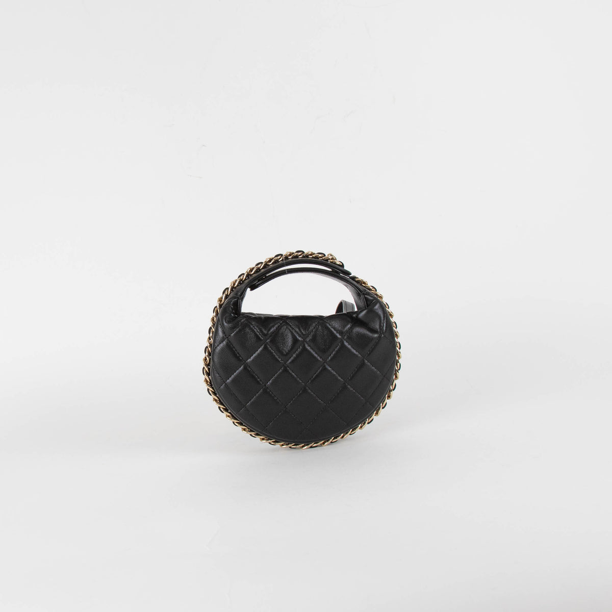 Chanel Black Quilted Mini Hoop Bag