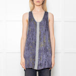Rag & Bone Grey Bark Print Silk Button Down Tunic Mini Dress