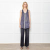 Rag & Bone Grey Bark Print Silk Button Down Tunic Mini Dress