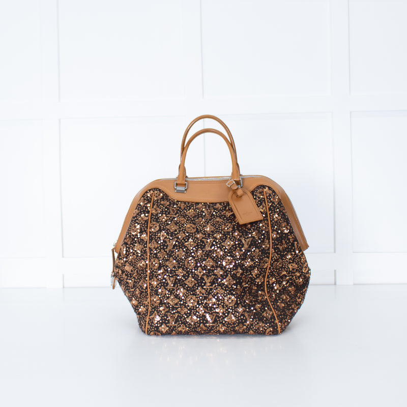 Louis Vuitton Monogram Sequin Sunshine Express North South Gold