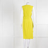 Joseph Lime Green Drape Front Sleeveless Dress