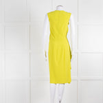 Joseph Lime Green Drape Front Sleeveless Dress