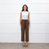 Essentiel Antwerp Brown Check Crop Drawstring Trousers