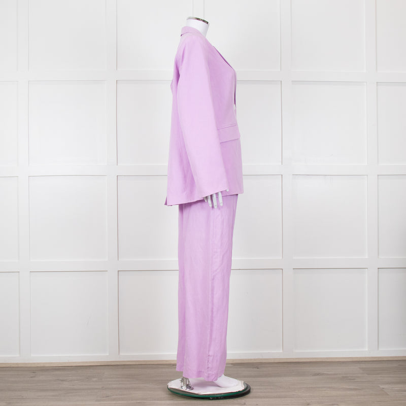 Kitri Lilac Linen Blazer Jacket
