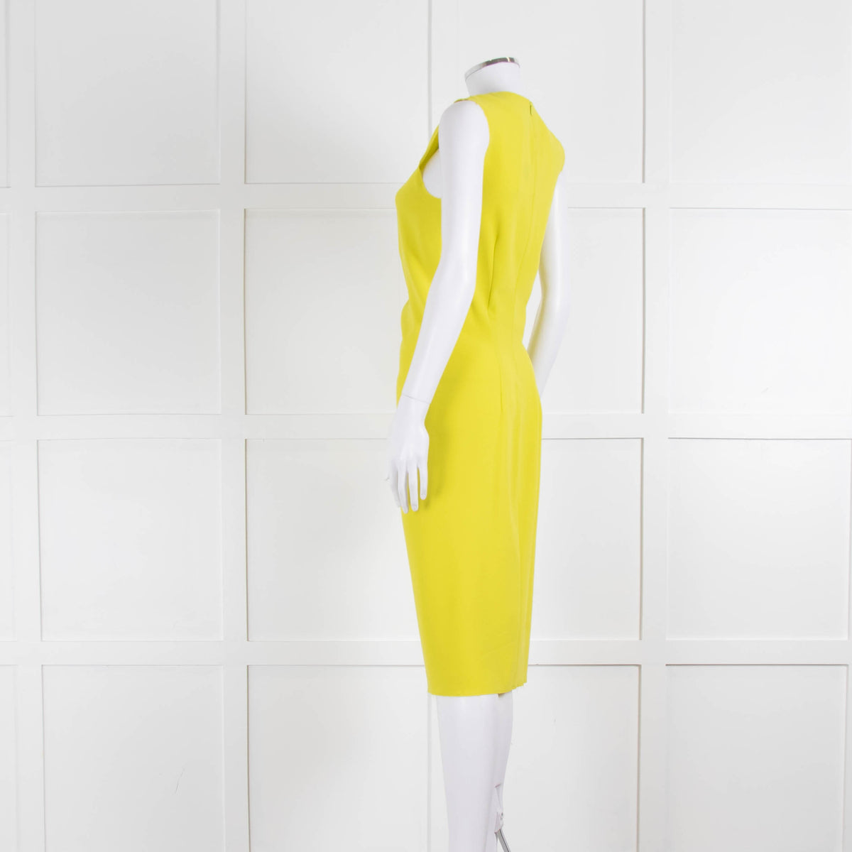 Joseph Lime Green Drape Front Sleeveless Dress