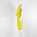 Joseph Lime Green Drape Front Sleeveless Dress
