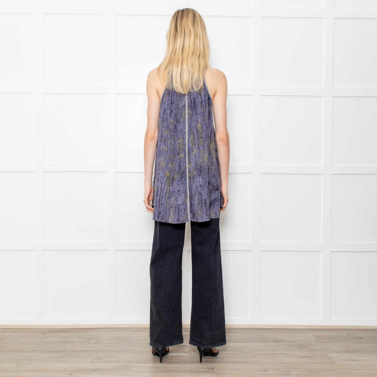 Rag & Bone Grey Bark Print Silk Button Down Tunic Mini Dress