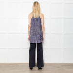 Rag & Bone Grey Bark Print Silk Button Down Tunic Mini Dress