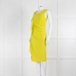 Joseph Lime Green Drape Front Sleeveless Dress