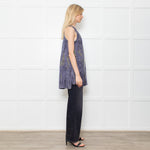 Rag & Bone Grey Bark Print Silk Button Down Tunic Mini Dress