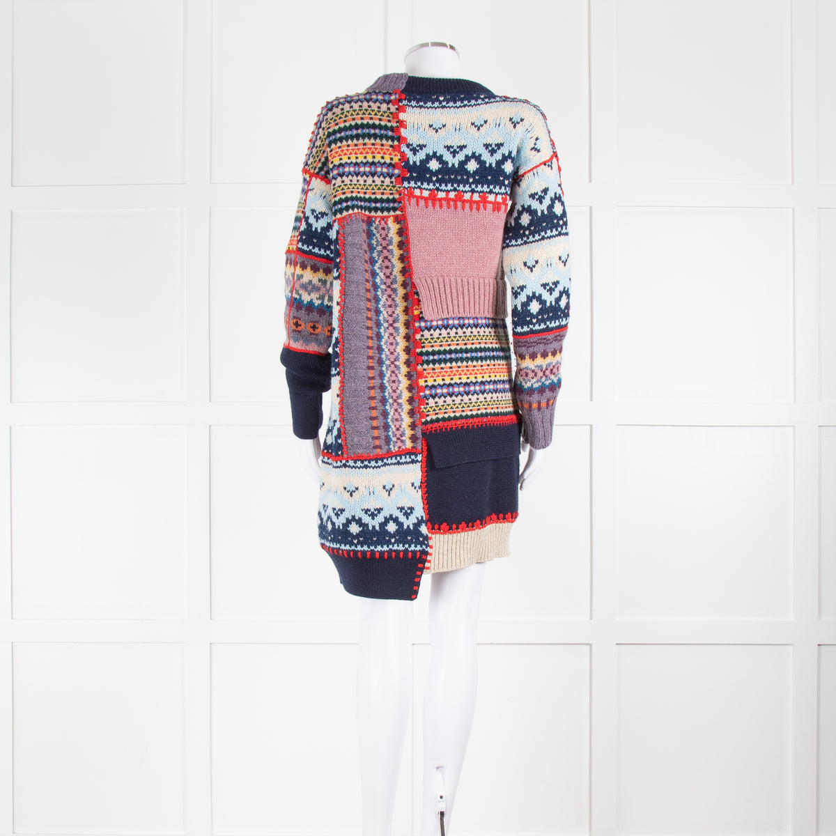 Alexander McQueen Multi Fairisle Patchwork Knitted Dress