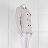 Harris Wharf London Light Grey Soft Cotton Blend Double Breasted Blazer