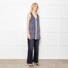 Rag & Bone Grey Bark Print Silk Button Down Tunic Mini Dress