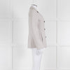 Harris Wharf London Light Grey Soft Cotton Blend Double Breasted Blazer
