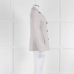 Harris Wharf London Light Grey Soft Cotton Blend Double Breasted Blazer