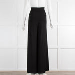 Me + Em Black Jersey Wide Leg Overlay Trousers