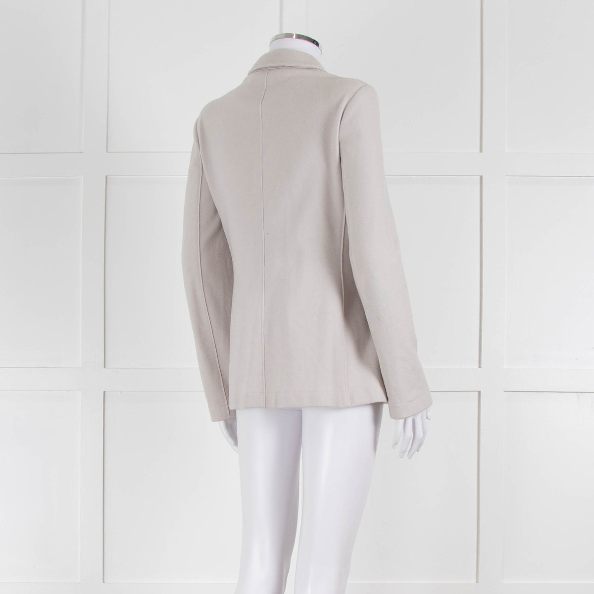 Harris Wharf London Light Grey Soft Cotton Blend Double Breasted Blazer