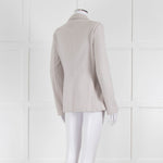Harris Wharf London Light Grey Soft Cotton Blend Double Breasted Blazer