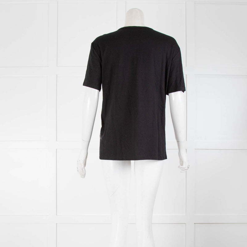 Sandro Black T shirt with  Cuba Logo