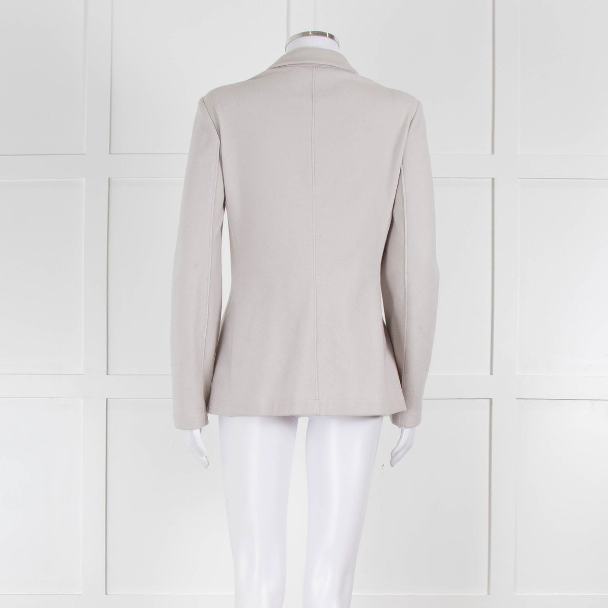 Harris Wharf London Light Grey Soft Cotton Blend Double Breasted Blazer