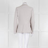 Harris Wharf London Light Grey Soft Cotton Blend Double Breasted Blazer