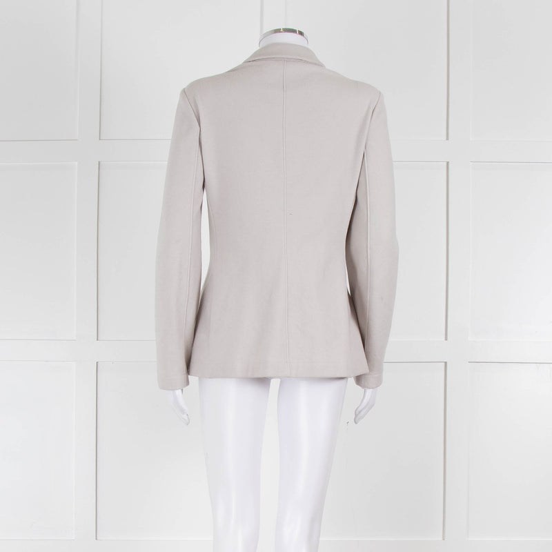 Harris Wharf London Light Grey Soft Cotton Blend Double Breasted Blazer