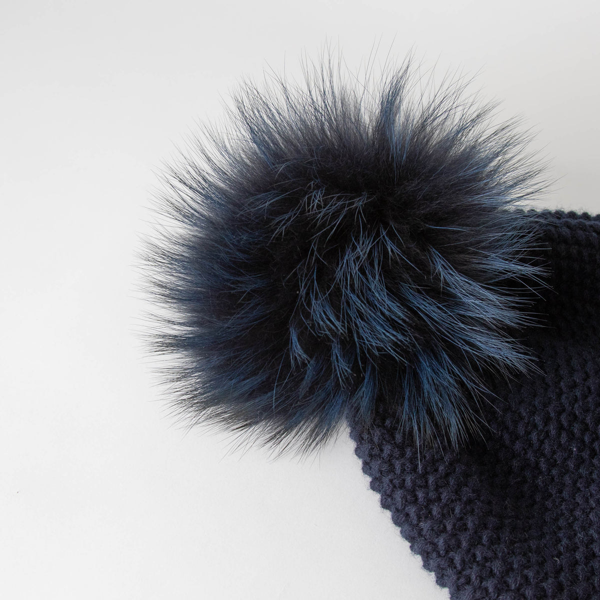 Inverni Navy Blue Cashmere Hat With Pompom