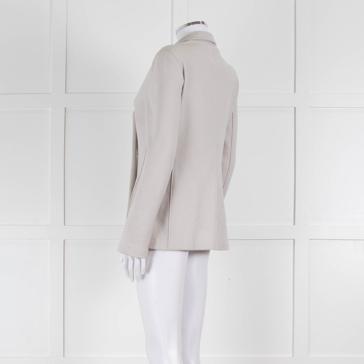 Harris Wharf London Light Grey Soft Cotton Blend Double Breasted Blazer