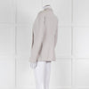 Harris Wharf London Light Grey Soft Cotton Blend Double Breasted Blazer