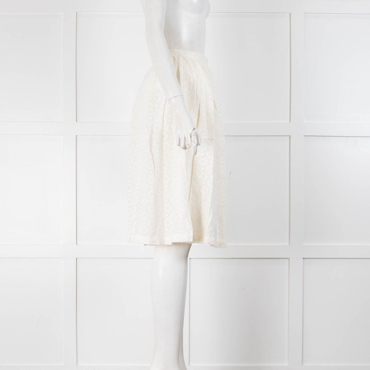 Bec & Bridge Cream Embroidered Skirt