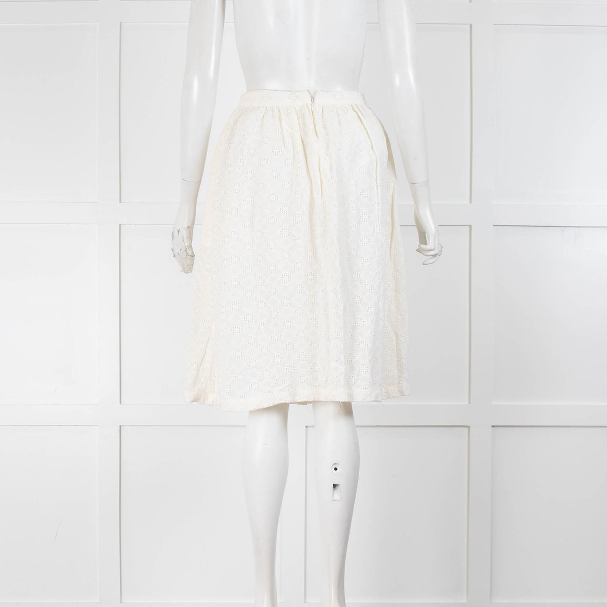 Bec & Bridge Cream Embroidered Skirt