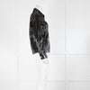 Rejina Pyo Black  Polyurethane Shirt with white stitching