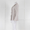 Harris Wharf London Light Grey Soft Cotton Blend Double Breasted Blazer