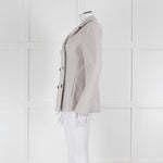Harris Wharf London Light Grey Soft Cotton Blend Double Breasted Blazer