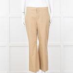 Twinset Beige Cotton Straight Leg Trousers