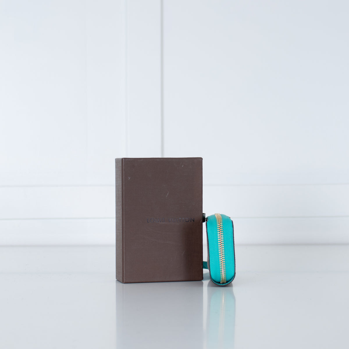 Louis Vuitton Monogram Zip Wallet Blue Edged