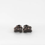 Ganni Brown Animal Fabric Print Scrunchie Pumps