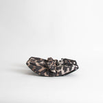 Ganni Brown Animal Fabric Print Scrunchie Pumps